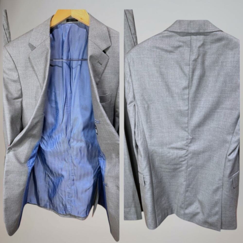 Joseph Abboud 36S 28x28 Dove Blue - Gray Fine Twill 2-Piece Suit Modern - Picture 5 of 16